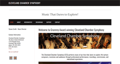 Desktop Screenshot of clevelandchambersymphony.org