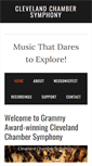 Mobile Screenshot of clevelandchambersymphony.org