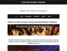 Tablet Screenshot of clevelandchambersymphony.org